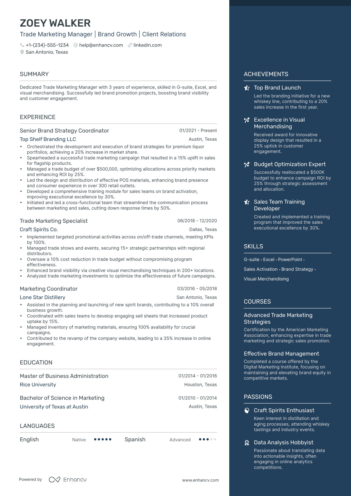 5 Trade Marketing Manager Resume Examples And Guide For 2024 2227